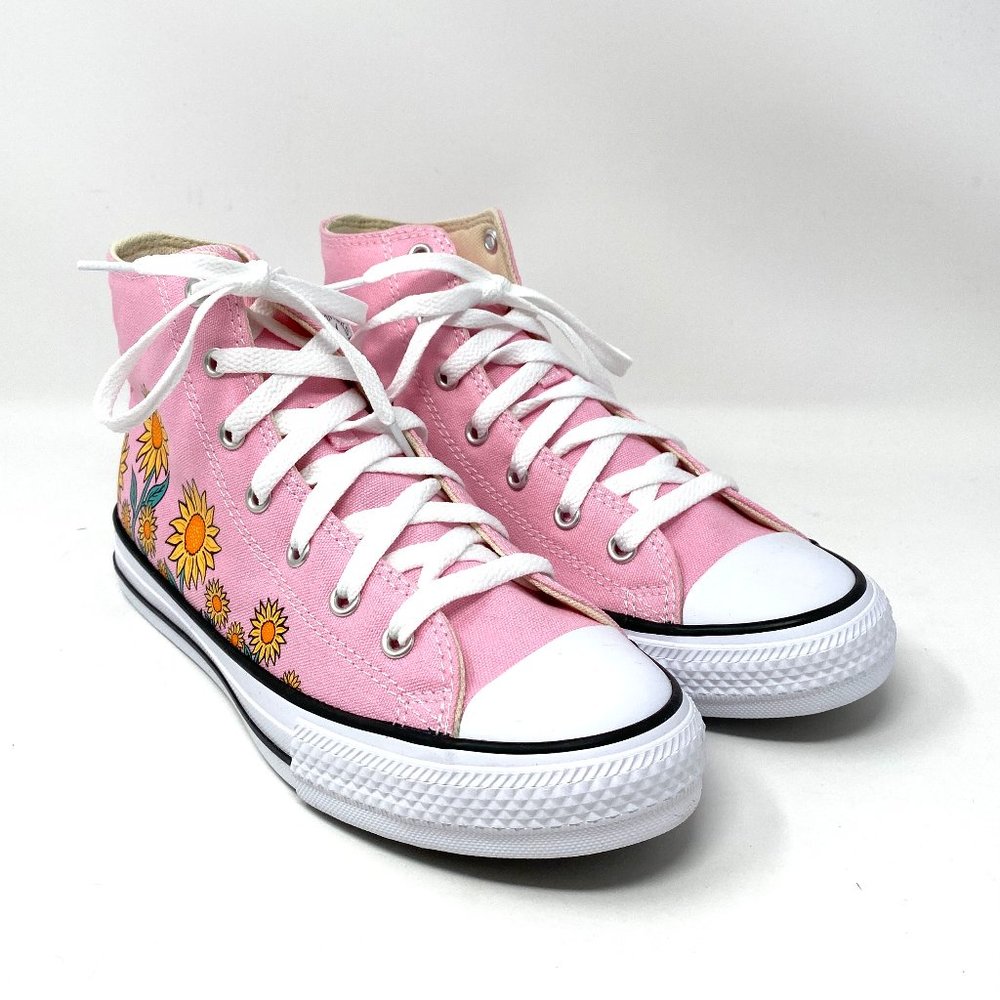 Converse CTAS Pink Hi Top Canvas Natural Sneaker W - Picture 5 of 8